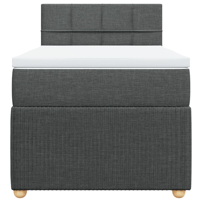Pat box spring cu saltea, gri închis, 80x200 cm, textil - WALTI WALTI