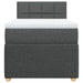 Pat box spring cu saltea, gri închis, 80x200 cm, textil - WALTI WALTI