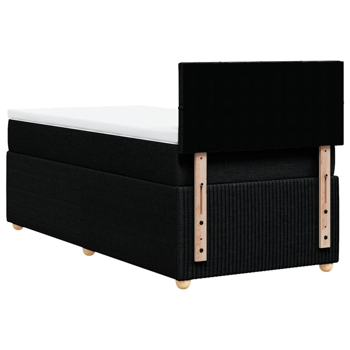 Pat box spring cu saltea, negru, 80x200 cm, textil - WALTI WALTI