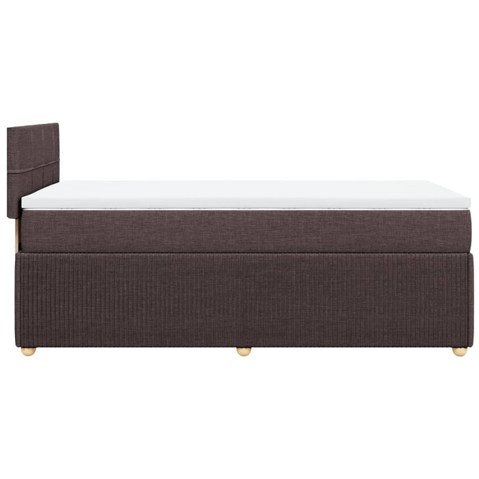 Pat box spring cu saltea, maro închis, 80x200 cm, textil - WALTI WALTI