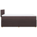 Pat box spring cu saltea, maro închis, 80x200 cm, textil - WALTI WALTI