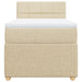 Pat box spring cu saltea, crem, 80x200 cm, textil - WALTI WALTI