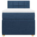 Pat box spring cu saltea, albastru, 80x200 cm, textil - WALTI WALTI