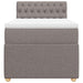 Pat box spring cu saltea, gri taupe, 80x200 cm, textil - WALTI WALTI