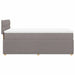 Pat box spring cu saltea, gri taupe, 80x200 cm, textil - WALTI WALTI