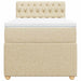 Pat box spring cu saltea, crem, 80x200 cm, textil - WALTI WALTI