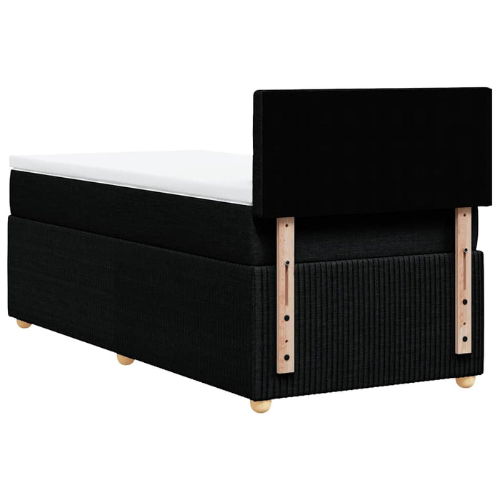 Pat box spring cu saltea, negru, 80x200 cm, textil - WALTI WALTI
