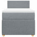 Pat box spring cu saltea, gri deschis, 90x190 cm, textil - WALTI WALTI