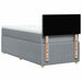 Pat box spring cu saltea, gri deschis, 90x190 cm, textil - WALTI WALTI