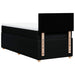 Pat box spring cu saltea, negru, 90x190 cm, textil - WALTI WALTI