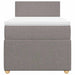 Pat box spring cu saltea, gri taupe, 90x190 cm, textil - WALTI WALTI