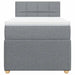 Pat box spring cu saltea, gri deschis, 90x190 cm, textil - WALTI WALTI