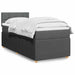 Pat box spring cu saltea, gri închis, 90x190 cm, textil - WALTI WALTI