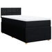 Pat box spring cu saltea, negru, 90x190 cm, textil - WALTI WALTI