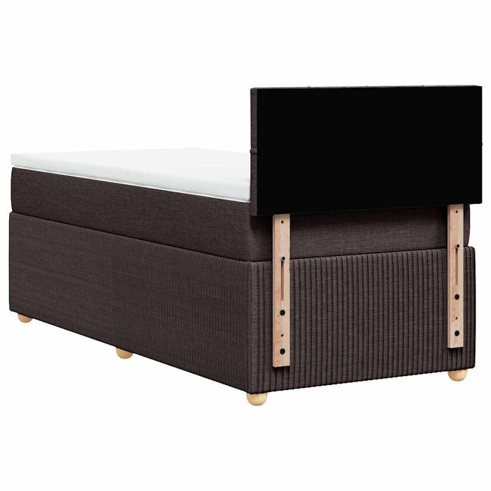 Pat box spring cu saltea, maro închis, 90x190 cm, textil - WALTI WALTI
