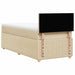 Pat box spring cu saltea, crem, 90x190 cm, textil - WALTI WALTI