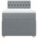 Pat box spring cu saltea, gri deschis, 90x190 cm, textil - WALTI WALTI