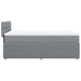 Pat box spring cu saltea, gri deschis, 90x190 cm, textil - WALTI WALTI