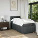 Pat box spring cu saltea, gri închis, 90x190 cm, textil - WALTI WALTI