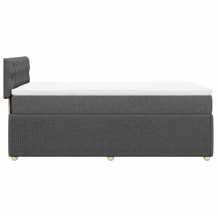 Pat box spring cu saltea, gri închis, 90x190 cm, textil - WALTI WALTI