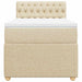 Pat box spring cu saltea, crem, 90x190 cm, textil - WALTI WALTI