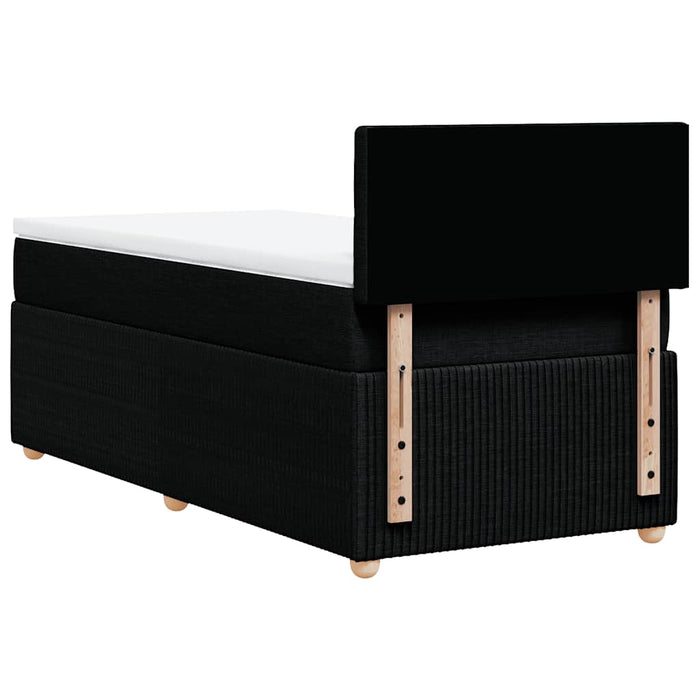 Pat box spring cu saltea, negru, 90x190 cm, textil - WALTI WALTI