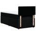 Pat box spring cu saltea, negru, 90x190 cm, textil - WALTI WALTI