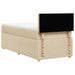 Pat box spring cu saltea, crem, 90x190 cm, textil - WALTI WALTI
