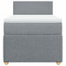 Pat box spring cu saltea, gri deschis, 90x200 cm, textil - WALTI WALTI