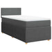 Pat box spring cu saltea, gri închis, 90x200 cm, textil - WALTI WALTI