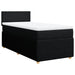 Pat box spring cu saltea, negru, 90x200 cm, textil - WALTI WALTI
