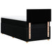 Pat box spring cu saltea, negru, 90x200 cm, textil - WALTI WALTI