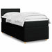 Pat box spring cu saltea, negru, 90x200 cm, textil - WALTI WALTI