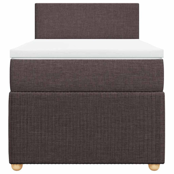 Pat box spring cu saltea, maro închis, 90x200 cm, textil - WALTI WALTI