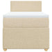Pat box spring cu saltea, crem, 90x200 cm, textil - WALTI WALTI