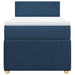 Pat box spring cu saltea, albastru, 90x200 cm, textil - WALTI WALTI