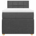Pat box spring cu saltea, gri închis, 90x200 cm, textil - WALTI WALTI