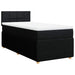 Pat box spring cu saltea, negru, 90x200 cm, textil - WALTI WALTI