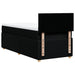 Pat box spring cu saltea, negru, 90x200 cm, textil - WALTI WALTI