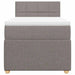 Pat box spring cu saltea, gri taupe, 90x200 cm, textil - WALTI WALTI