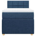 Pat box spring cu saltea, albastru, 90x200 cm, textil - WALTI WALTI