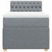 Pat box spring cu saltea, gri deschis, 90x200 cm, textil - WALTI WALTI