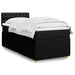 Pat box spring cu saltea, negru, 90x200 cm, textil - WALTI WALTI