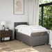 Pat box spring cu saltea, gri taupe, 90x200 cm, textil - WALTI WALTI