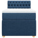 Pat box spring cu saltea, albastru, 90x200 cm, textil - WALTI WALTI