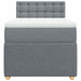 Pat box spring cu saltea, gri deschis, 90x200 cm, textil - WALTI WALTI