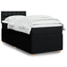 Pat box spring cu saltea, negru, 90x200 cm, textil - WALTI WALTI
