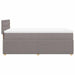 Pat box spring cu saltea, gri taupe, 90x200 cm, textil - WALTI WALTI