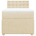 Pat box spring cu saltea, crem, 90x200 cm, textil - WALTI WALTI