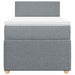 Pat box spring cu saltea, gri deschis, 100x200 cm, textil - WALTI WALTI